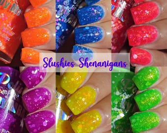 Slushies & Shenanigans Neon Glitter Nail Polish Collection
