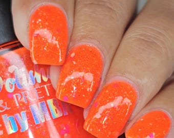 Sunset Slushie-Neon Glitter Shimmer Nail Polish