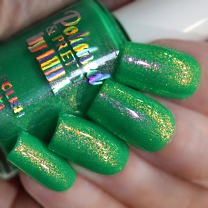 Watermelon Rind-Neon Shimmer Nail Polish-Large 15ml Bottle