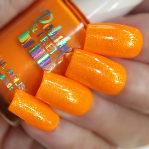 Papaya Punch Neon Shimmer Nail Polish-Large 15ml Bottle