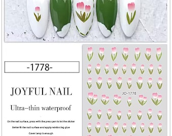 Spring Blossom Nail Decals- Self Adhesive 3D Nail Art JO-1778