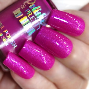 Pinkberry Smoothie-Neon Shimmer Nail Polish-Large 15ml Bottle