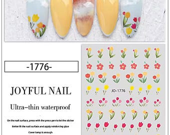 Spring Blossom Nail Decals- Self Adhesive 3D Nail Art JO-1776