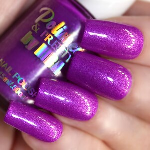 Purple Passionfruit-Neon Shimmer Nail Polish-Large 15ml Bottle