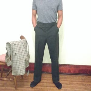 Vintage, Men&#39;s, Military, Green, Wool, Button Fly Pants