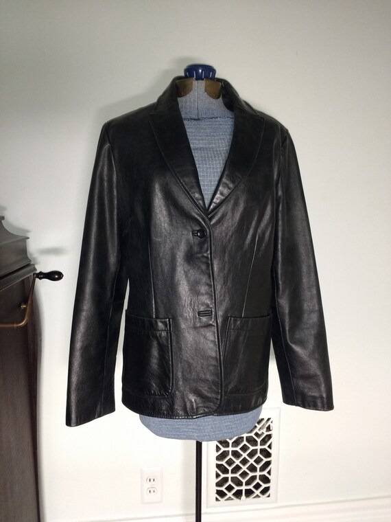 gap leather coat