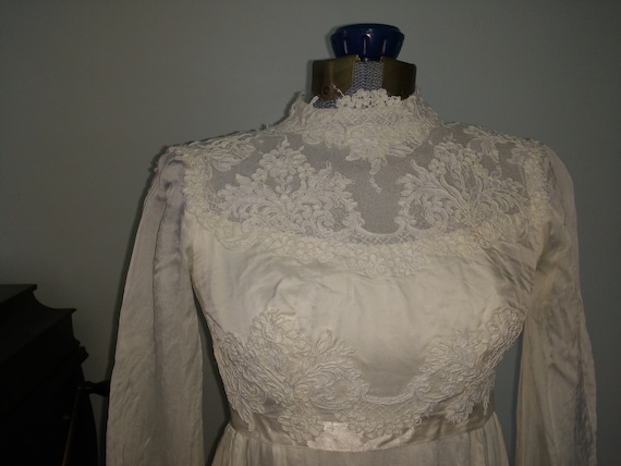 Exquisite Alencon Lace Wedding Dress - image 1