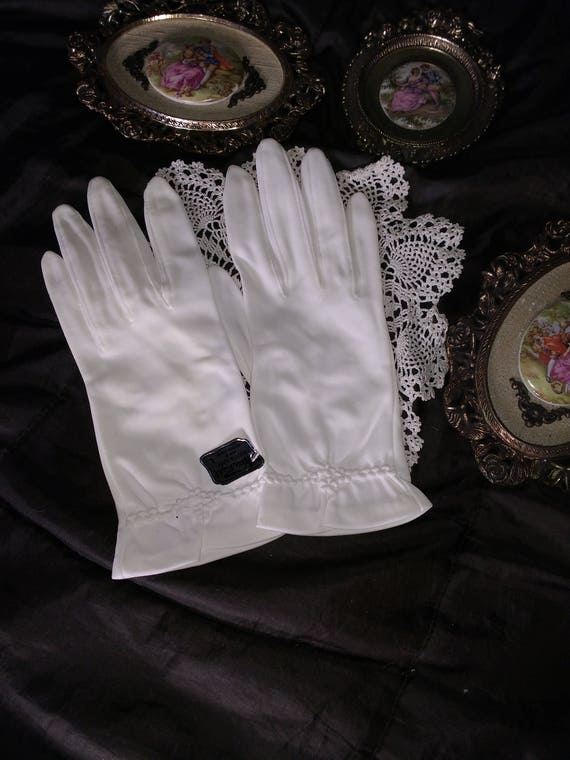 Vintage, Old New Stock, White Gloves - image 1