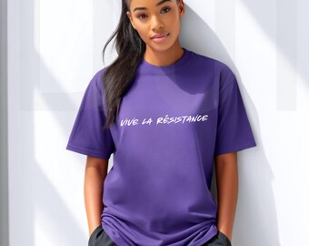Vive la Résistance T-Shirt | French Script Graphic Tee, Protest Tee