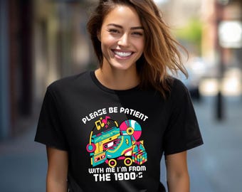 Please Be Patient With Me I'm From The 1900s T-Shirt | Retro Roller Skate Graphic