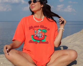 No One Likes a Shady Beach T-Shirt | Skeleton Palm Tree Summer Tee