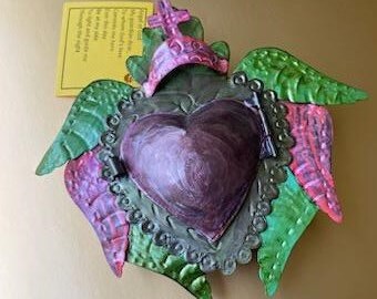 Nicho Corazón Alado Rosa