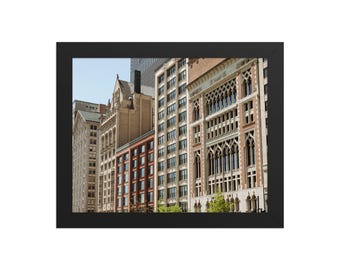 Framed Chicago Architecture Print | Cityscape Photography Wall Art (Ready to Hang)