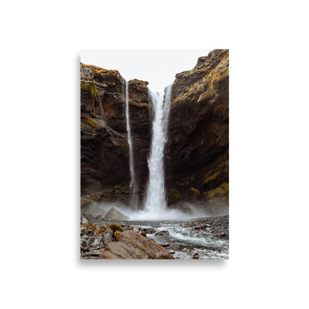 Icelandic Waterfall Photo Poster | Wall Art - Etsy