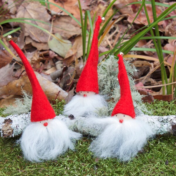 Handmade Swedish Elf / Gnome / Tomte Figurine - Scandinavian Christmas