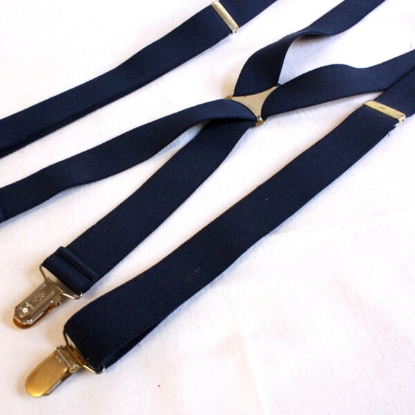 Vintage Men's Blue Pelican Clip on Suspenders