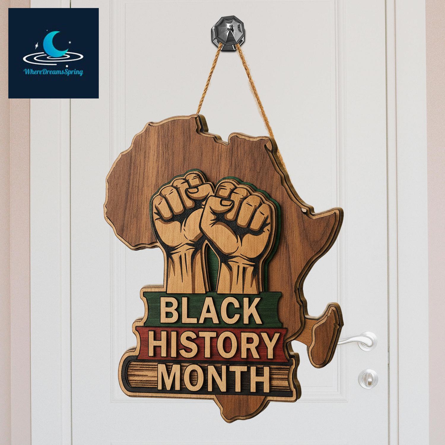 African Heritage Door Sign, Africa Map Wooden Wall Decor, Cultural ...
