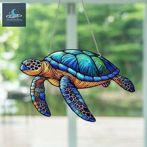 Turtle Acrylic Window Hanging Ornament, Turtle Home Deocor, Turtle Lovers Gift, Sea Turtle Gifts For Women