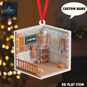 Personalisierte Konstruktion WerkzeugzimmerWeihnachtsverzierung, Geschenk für Baumeister, Handwerker, Tischler, Handwerker Geschenkidee, Weihnachtsgeschenk.