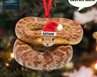 Personalized Snake Christmas Ornament, Exotic Pet Gift