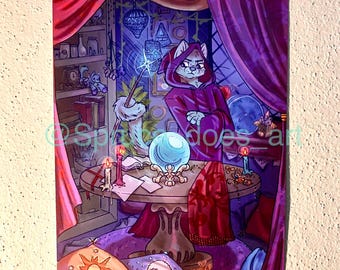 Wizard Cat 11.5"x8.25" Print!