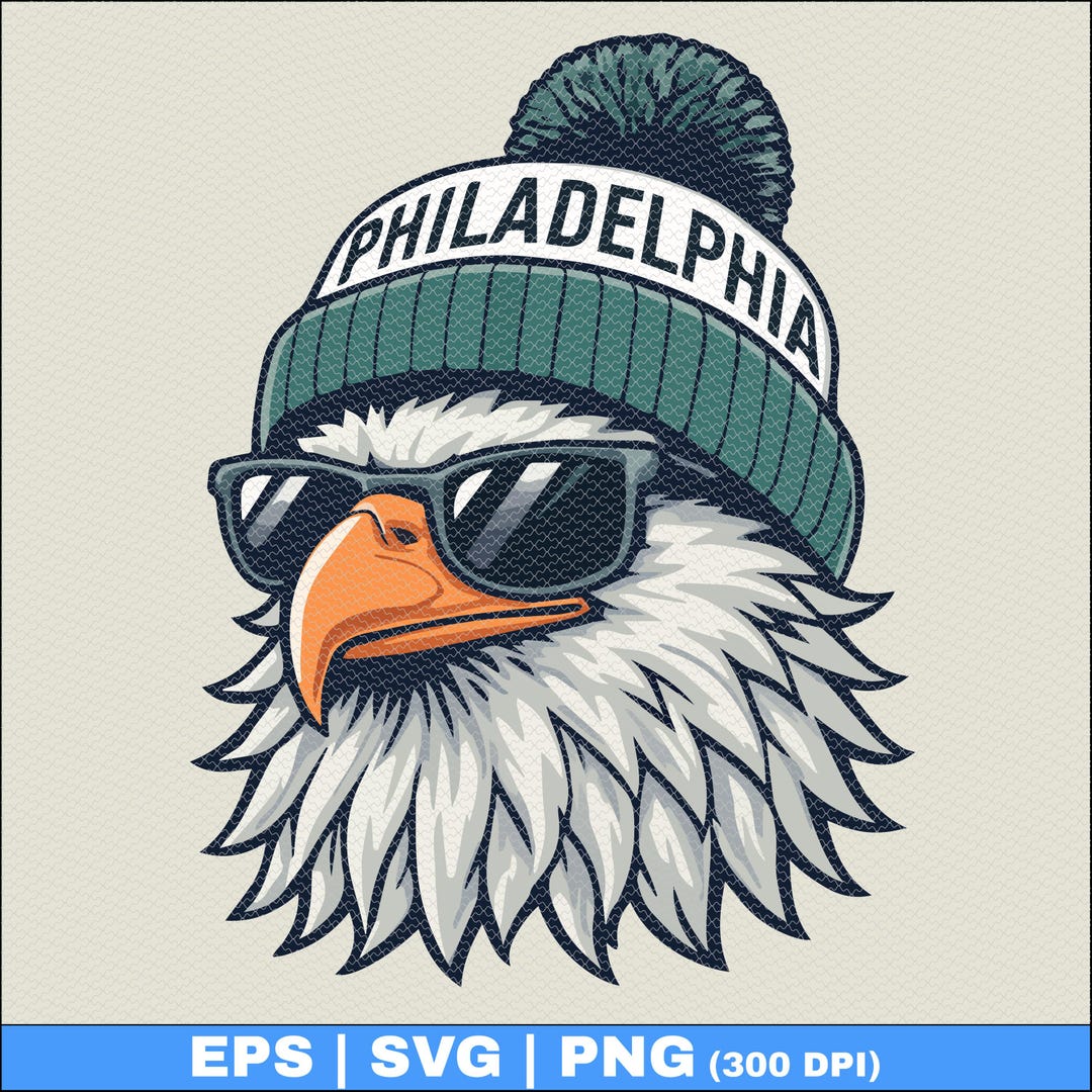 Philadelphia Football Eagle Head Winter Hat Png Eagles Fan Trending  Design Png Download for Birds