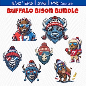 Buffalo Football Bison Head PNG: Mafia Fan Art - Digital Download