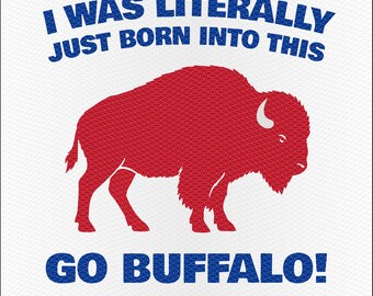 Buffalo Football Baby Shirt Design: Newborn & Toddler Fan (Instant Download)