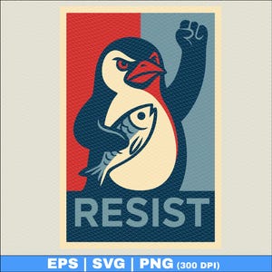 Pingüino resiste png / Divertidos aranceles de Trump png / Descarga del Día de la Liberación / Pingüinos SVG / Yo hice eso / Mercado de valores / MAGA / Política liberal