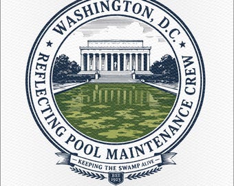 Lincoln Memorial Reflecting Pool Maintenance Crew Design (Digital Download)