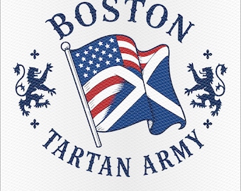 Boston Tartan Army Scotland USA flag design (svg, png, eps)