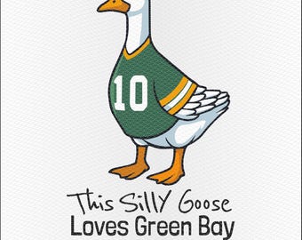 Silly Goose Green Bay Football Fan png |  Cheese head | Love | Trending Design | Funny Animal Quote  | Downloadable png eps svg