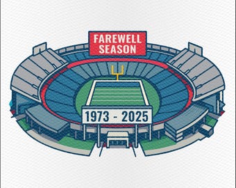 Buffalo Football Farewell Season PNG: Orchard Park Stadium Design (Digital Download)
