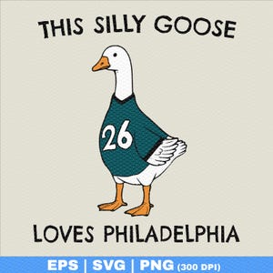 Philadelphia Football Eagles silly goose png / Tifoso degli Eagles / Saquon Barkley / Design di tendenza / Download di PNG per uccelli