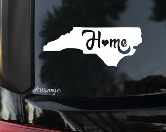 North Carolina Home State Vinyl Decal | Car, Laptop Sticker
