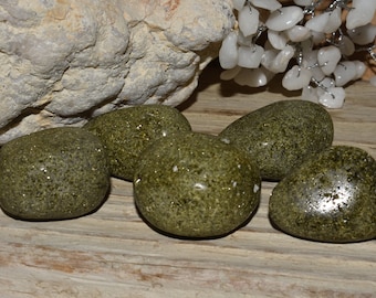 Epidote Natural Tumbled Stone Crystal Healing Abundance Prosperity 1 XLarge, Epidote Increase Anything it Touches