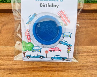 Cars party favors, play-doh, school activities, kids birthday, party favors, non candy gift, cars party favors