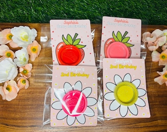 flowers party favors,daisy flower, strawberry party, favor,play-doh, party favors, kids birthday,berry first birthday