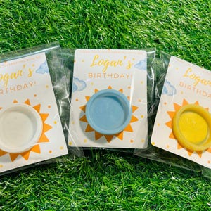 sun party favor, play-doh, non candy gift, school gift, kids party favors, you are my sunshine