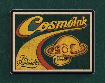 Conjunto de pinceles CosmoInk para Procreate: más de 20 sombreadores de textura y 13 delineadores