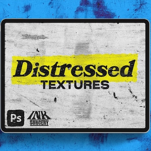 Distressed Textures for Photoshop | Grain Texture Photoshop Brushes | Noise Overlays for Design and Drawing | Texture Template
