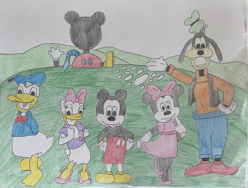Mickey Mouse Clubhouse Coloring Page - Etsy
