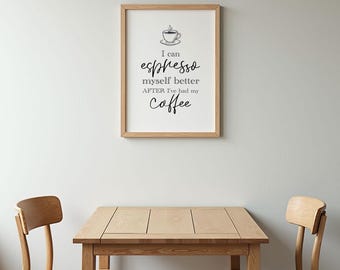 Coffee Espresso Digital Art for 11x14 and 15x15 frames