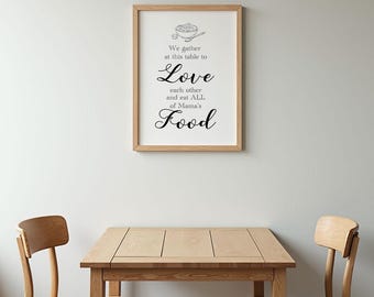 Love Mama's Food Digital Art for print