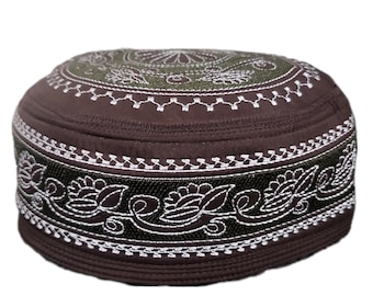 Men's Embroidery Islamic Prayer Kufi/Cap- (Size-58cm)-Collection-2