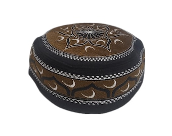 Men's Embroidery Islamic Prayer Kufi/Cap-(Size-57cm)-Collection-1