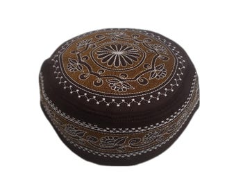 Men's Embroidery Islamic Prayer Kufi/Cap- (Size-60cm)-Collection-2