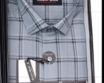 Men's 100% Pure Cotton slim fit Casual shirts -Single Pocket long sleeve