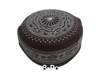 Men's Embroidery Islamic Prayer Kufi/Cap-(Size-57cm)-Collection-2