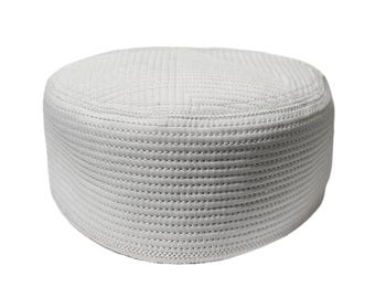 Men's Muslim Hard Kufi Prayer Cap White J. style Kind